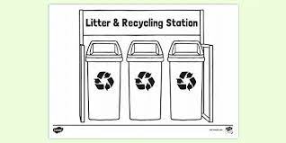 Glass recycling bin coloring page. Free Recycling Bins Colouring Sheet Colouring Sheets