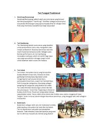 Bentuk tari tunggal, berpasangan dan kelompok (buku tematik terpadu kurikulum 2013). Tari Tunggal Tradisional