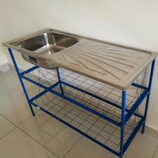 Our commercial portable sinks are used in a variety of locations and applications: Portable Kitchen Sink With Racks Kitchen Appliances On Carousell