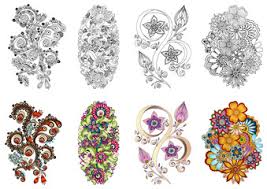 Indian ornament set free vector. 3 441 Doodle Mandala Frame Border Wall Murals Canvas Prints Stickers Wallsheaven