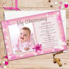 First birthday invitation wording for girls. Baby Girl Christening And 1st Birthday Invitation Template Novocom Top