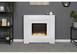 Our electric fires offer the flexibility of flickering flames independently of heat. Adam Brooklyn Electric Fireplace Suite In Pure White 30 Inch Fireplace World