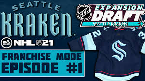 Pucks advertise the nhl's newest franchise during the grand opening of seattle kraken team store on august 21, 2020 in seattle, washington. Seattle Kraken Nhl 21 Gm Mode Episode 1 Expansion Draft Youtube