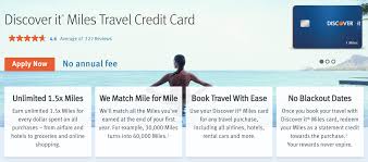 The discover it® miles is a simple, no annual fee travel credit card that offers 1.5x miles per dollar for every purchase you make, no matter where you shop. New Discover It Miles Travel Rewards Credit Card Review