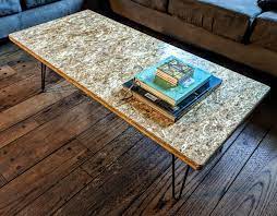 Remove legs and drill holes for threaded inserts. Osb Coffee Table Etsy In 2021 Coffee Table Hairpin Coffee Table Osb