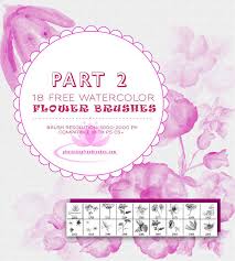 25 free ink and watercolor photoshop brushes Watercolor Floral Ps Brushes Photoshop Free Brushes