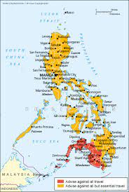 Earthquake intensity zones indicate where there is a 20% probability that degrees of intensity shown on the map will be exceeded in 50 years; Philippines Travel Advice Gov Uk