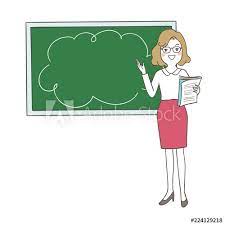 378 online drawing teachers for personal tutoring & assignment help. Draw Teacher Holding Book And Teaching Front Blank Blackboard Stock Vektorgrafik Adobe Stock