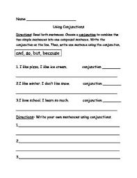 Conjunctions And Compound Sentences Teaching Writing Classroom Writing Sentence Writing