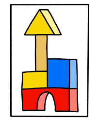 Blocks Illustration Drawing Toy Blocks Wood Colour Color Shape Woodblock Child Illustrated Doodlesa Childrens Illustrations Toy Blocks Cute Toys