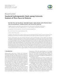 The malaysian population consists of people of different races, religions and race. Pdf Nasofacial Anthropometric Study Among University Students Of Three Races In Malaysia
