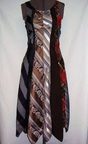 Necktie Dress Upcycle Clothes Upcycled Fashion Tie Neck Dress