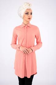 Dugmeli Krep Gomlek Tsd2627 Somon Moda Mankenler Giyim
