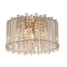 For this price, the drum crystal flush mount ceiling light with polished chrome canopy in small is highly recommended and is a popular choice with lots of people. Crystal Ceiling Flush Lights You Ll Love Wayfair Co Uk