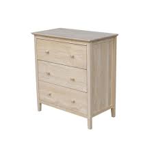 International Concepts Brooklyn 3 Drawer Unfinished Wood Chest Of Drawers Bd 8003 With Images Unfinished Furniture