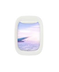 Plane window in wall aeroplane. Airplane Window Frame