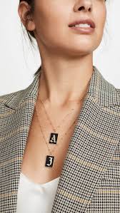 Maison Irem Gothic Initial Necklace Shopbop In 2020 Initial Necklace Short Women Fashion Personalized Pendant