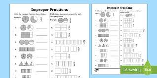 Improper Fractions Activity (Teacher Made)