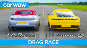 The 911 carrera 4s manual dimensions is 4499 mm l x 1852 mm w x 1298 mm h. New Porsche 911 Vs Boxster Gts Drag Race Rolling Race Brake Test Youtube