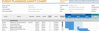 Create Your Own Event Gantt Chart With This Excel Template