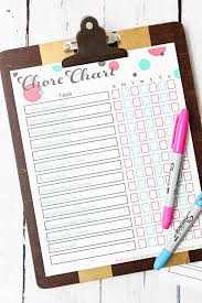 Free Printable Chore Charts