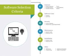 Software Selection Criteria Template 1 Ppt Powerpoint Presentation Infographic Template Portrait Powerpoint Templates