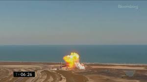 The starship rocket destroyed in the. Spacex S Second Starship Test Ends In Another Fireball Bloomberg