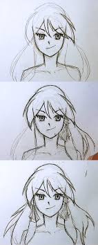 4) draw the bottom jaw and the leave. How To Draw Manga Hair 4 Different Ways Drawing And Digital Painting Tutorials Online