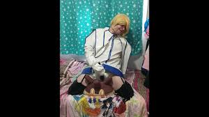 PVC Colette Cosplay Sissy Diaper Vibrator mittens stuffy hump