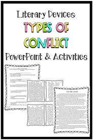 Middle School Types Of Conflict Lesson And Activities Types Of Conflict Middle School Reading Ela Worksheets