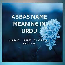 Abbas Name Meaning In Urdu September 2020 Names With Meaning Abba Names Muslim Boy Names