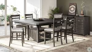 Gallery of a perfect match effect with bench seat is a bench seat with friends hope you looking for a dining set with chairs and chairs in bench to. Altamonte Brushed Grey Square Adjustable Extendable Storage Dining Room Set From Jofran Coleman Furniture