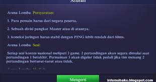 Sebab perbedaan geografis yang jauh, ditambah lagi koneksi internet kamu yang buruk akan membuat permainan cepat mengalami bad lag. Cara Mengikuti Arena Kontes Di Mobile Legends Berita Millennials Kekinian
