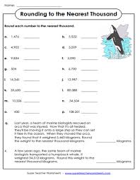 Rounding to the nearest 1000 worksheets. Rounding Worksheets Nearest Thousand