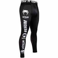 Venum Logos Legging Spats Tights Black White