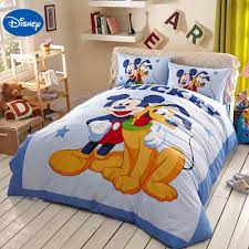 Custom childrens bedroom set and bunk beds w/stairs. Blue Disney Cartoon Mickey Mouse Goofy Bedding Sets For Childrens Bedroom Decor Cotton Bed Sheets Single Full Queen King Size Bedding Set King Sizemickey Mouse Bedding Sets Aliexpress