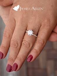 14k Yellow Gold Petite Pave Engagement Ring Yellow Gold Engagement Rings James Allen Engagement Rings Fine Engagement Rings