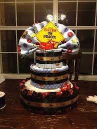 Disney Cars Diaper Cake Baby Shower Images Baby Shower Baby Shower Cakes
