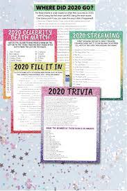 Jul 24, 2021 · fun elderly quizzes by suddenly senior mar 26 2018 take a gander at our collection of the best senior citizen easy trivia questions for seniors and brag about your senior trivia games results before dementia prevents it. Free Printable 2020 Trivia Games For New Year S Eve Play Party Plan