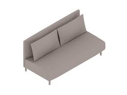 Divano letto senza braccioli con cuscini monoscocca, a 2 o 3 posti, in tessuto o similpelle. Divano Colourform A 2 Posti Senza Braccioli Modelli Di Prodotti 3d Herman Miller