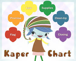 Kaper Chart For Brownie Scout Meetings When Girls Arrive