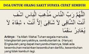 Satu lagi amalan yang boleh dibudayakan adalah membaca doa kepada pesakit, sehingga dia juga boleh mendengar dan mengaminkan sama. Doa Utk Org Sakit Supaya Cepat Sembuh