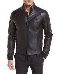 Vince Lamb Leather Bomber Jacket Vince Cloth