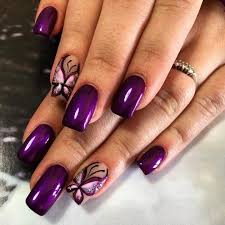 Black And Purple Butterfly Nails Pin On Purple