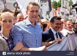 Alexey navalny detained on return to moscow five months after being poisoned. Russian Opposition Leader Alexei Navalny Center His Wife Yulia L Stock Photo Alamy