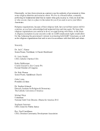 Private employers and religious exemptions: Religious Exemption Letter To President Obama