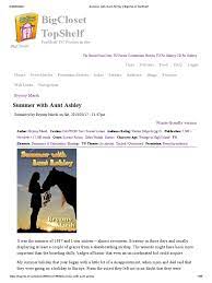 Bigcloset topshelf is a community of authors and readers who share their passion free to the world at large. Summer With Aunt Ashley Bigcloset Topshelf Clothing Consumer Goods