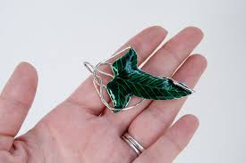 leaf brooch