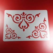 Schablonen zum ausdrucken ranken : Schablone Bath Schriftzug Bad Ornament Bs25