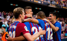 Victoria por goleada del fc barcelona ante la real sociedad con los dobletes de messi y dest y los tantos de griezmann y dembélé #realsociedadbarça j28 lalig. Laa9cp8qgbzwqm